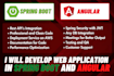 develop web applications using spring boot and angular