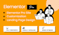 design wordpress website using elementor pro and fix issues