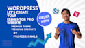 set up a pro develop and modern wordpress website design