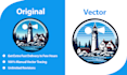 do manual vector tracing, logo to ai eps pdf svg with transparency