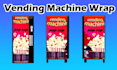 design eye catching vending machine, vending machine wrap,