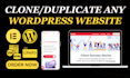 redesign copy clone or duplicate any wordpress website