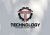 do trendy electrical, engineering, technology and tech logo