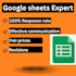 be your custom google sheets automation ,sheets dashboard or sheets expert