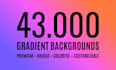 provide 43,000 unique colorful gradient backgrounds in any dimensions