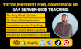 setup tiktok pixel, snapchat, pinterest pixel conversion API via GTM