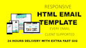 design email template, responsive HTML email template within 12 hours
