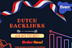 make 20 dutch backlinks dofollow link google ranking