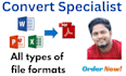 convert or transform to an editable PDF, word, excel, jpg or any indesign