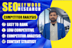 do profitable seo keyword research and competitor analysis with content strategy