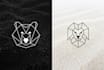 modern line art geometric logo design