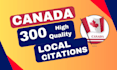 do 300 canada local citations and directory submission
