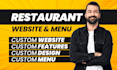 create your restaurant website