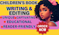 ghost write and edit engaging children book writing, kid moral story writer