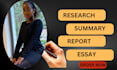 write paper, research, case study, research and summary writing