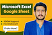 do custom excel spreadsheet, google sheets, excel vba, macros, and template
