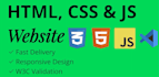develop responsive website with html css and js