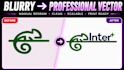 redraw and vectorize logo to clean svg ai eps format