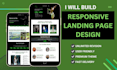 create professional landing page website with HTML,CSS