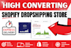 design your shopify store, redesign shopify website, shopify dropshipping store
