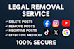 takedown defamatory harassing negative harmful unwanted posts on internet