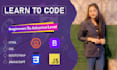 teach html, CSS ,bootstrap and javascript basic to advance level