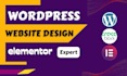 build redesign wordpress website or revamp website design using elementor pro