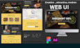 do modern website ui design , responsive web ux design , in figma