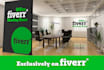 replicate your logo into office meeting room 3d style