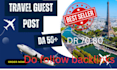 do high da travel guest post site with do follow backlinks