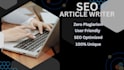 write unique and valuable SEO content, article writing and blogs