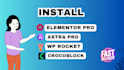 install elementor pro astra pro crocoblock wp rocket
