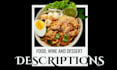 write attractive food and wine descriptions