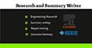 research and summary writer