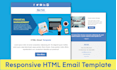 design custom responsive email template using HTML, CSS