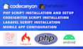 install,setup and customization codecanyon PHP script