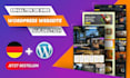 build wordpress webseite in german or english