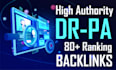 high authority DR, pa backlinks for your website or blog