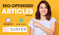 write SEO optimized articles with jasper ai