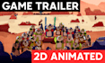 custom and energetic 2d game trailer