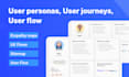 create user personas, user journeys, user flow and empathy maps