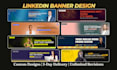 design a professional linkedin header, banner, and profile picture