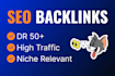 create 50 dofollow high da profile backlinks