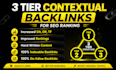create 3 tier contextual backlinks for SEO ranking