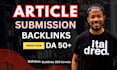 do manually 100 article submission on high da websites