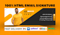 create professional HTML email signature with logo and links