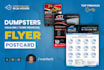 design professional junk removal flyer dumpster price list