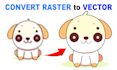 do vector tracing, convert raster image to vector