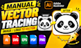 manual vector tracing, vectorize logo, convert image to vector
