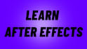 teach you after effects